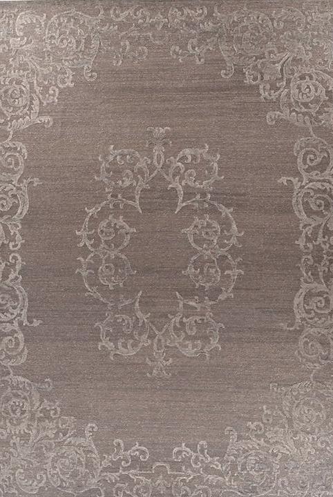 Hand-Knotted Bamboo Silk Indian Rug