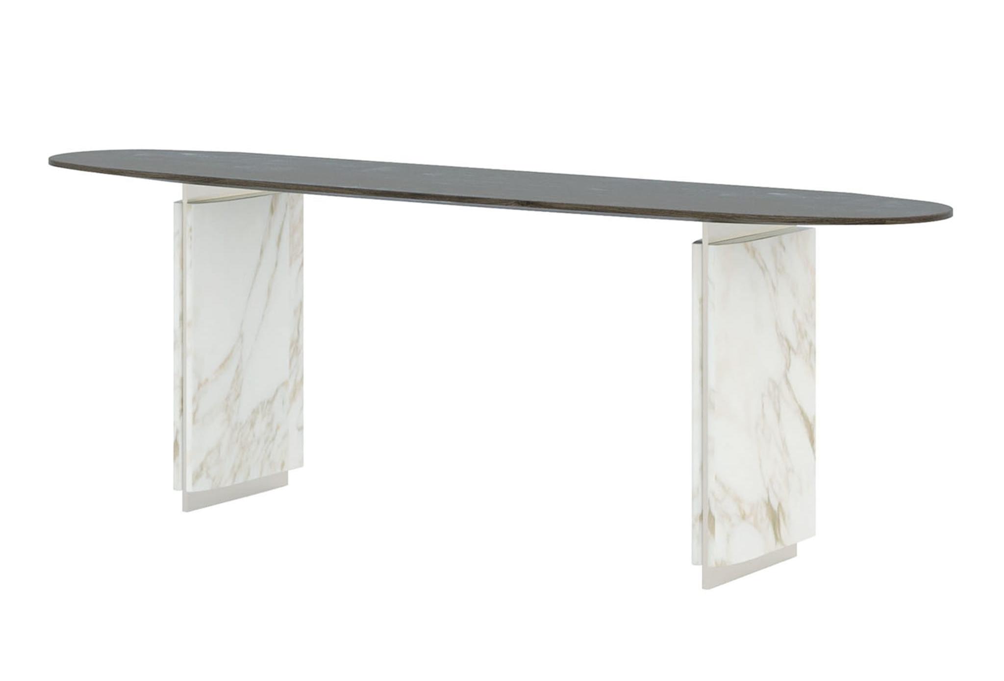 Maxima Italian Console | Structure: Marble C | Tabletop: Glossy Lacquered