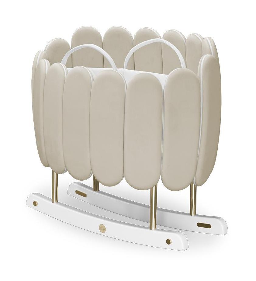 Lotus Beige Rocking Crib