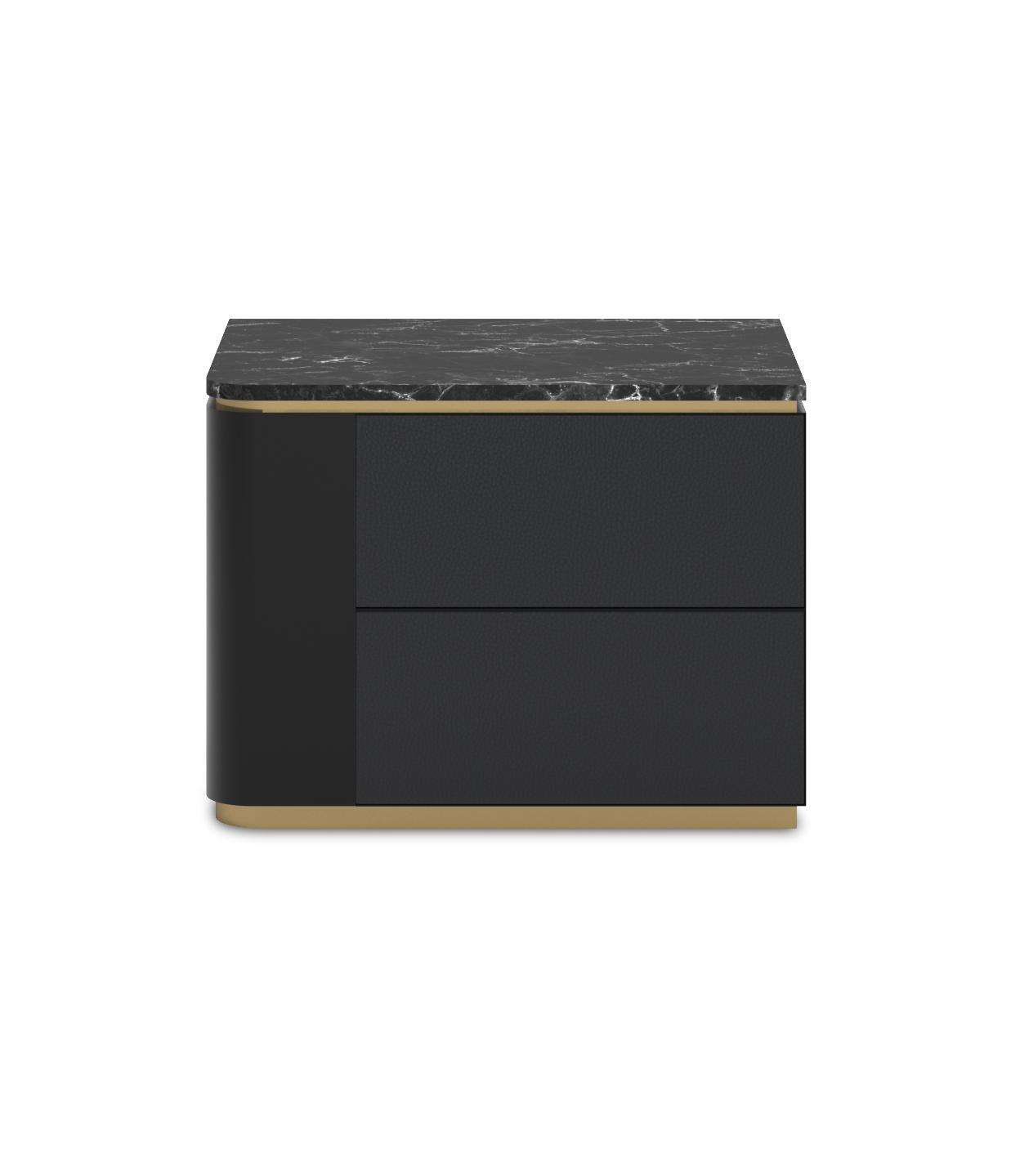 Theo Marble-Top Bedside Table