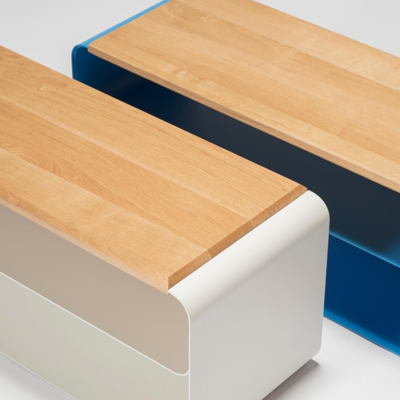 Wood &amp; Steel Frame Bench