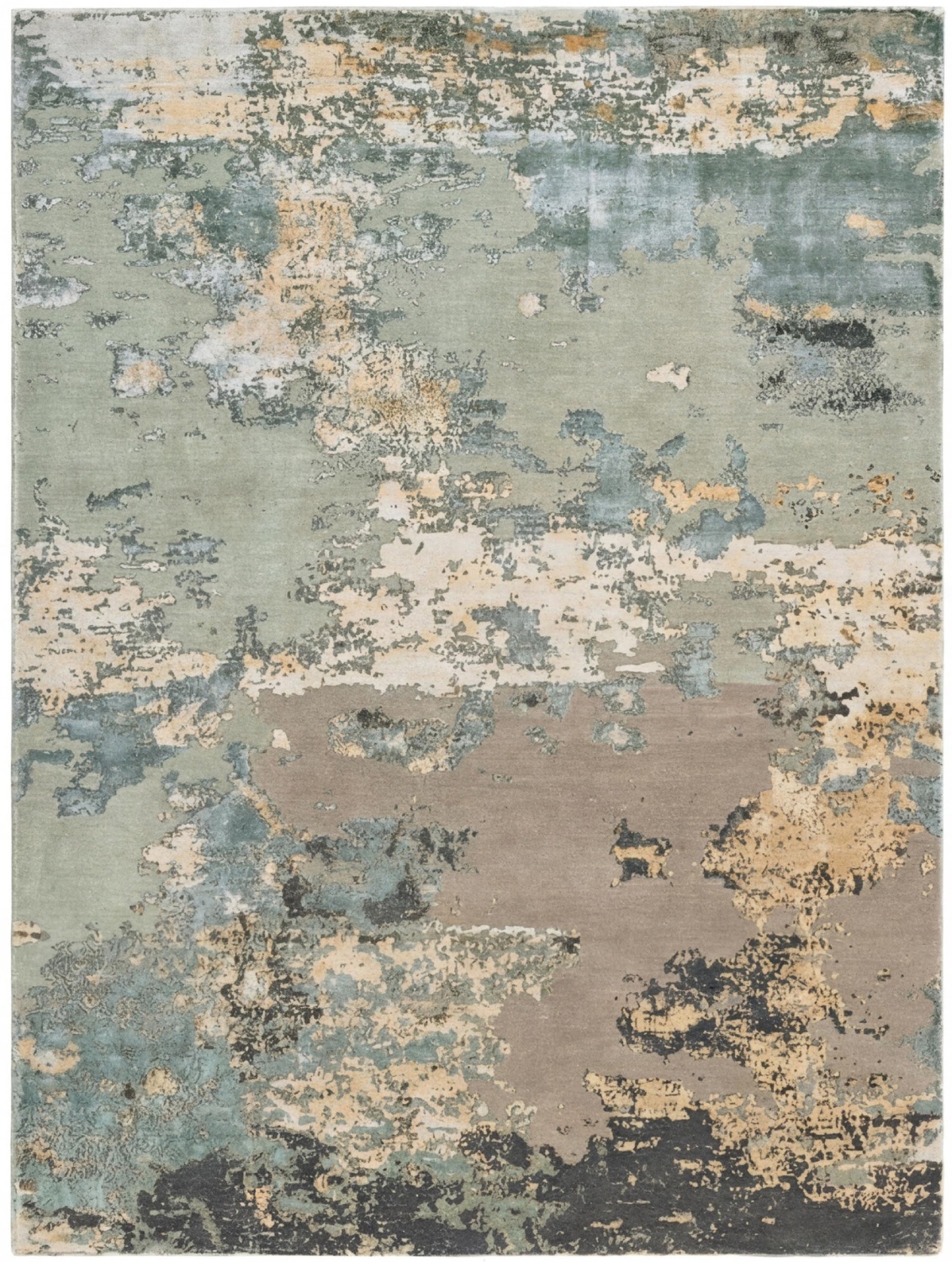 Aqua Weathered Canvas Rug