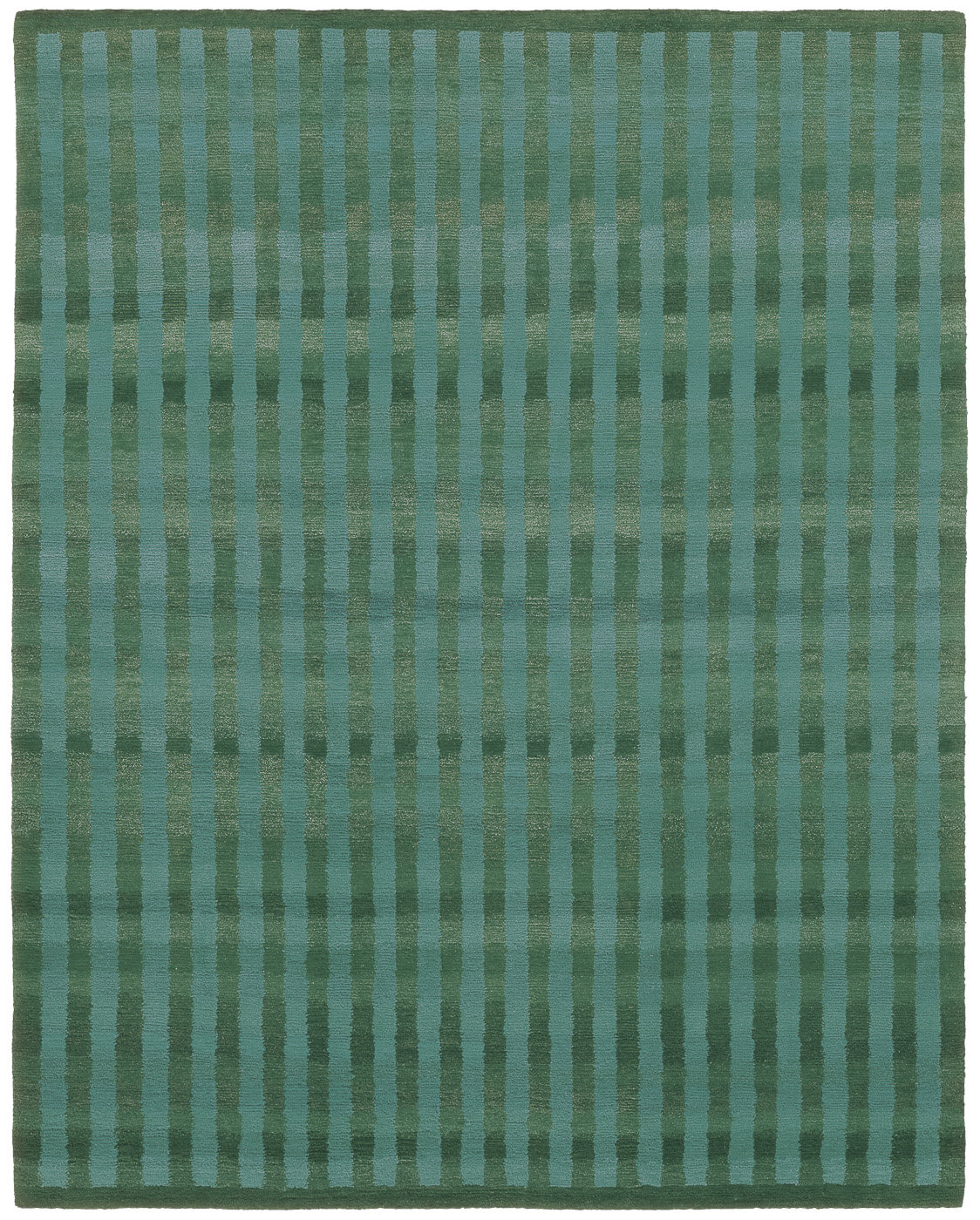 Gama Vertical Stripes Green Rug