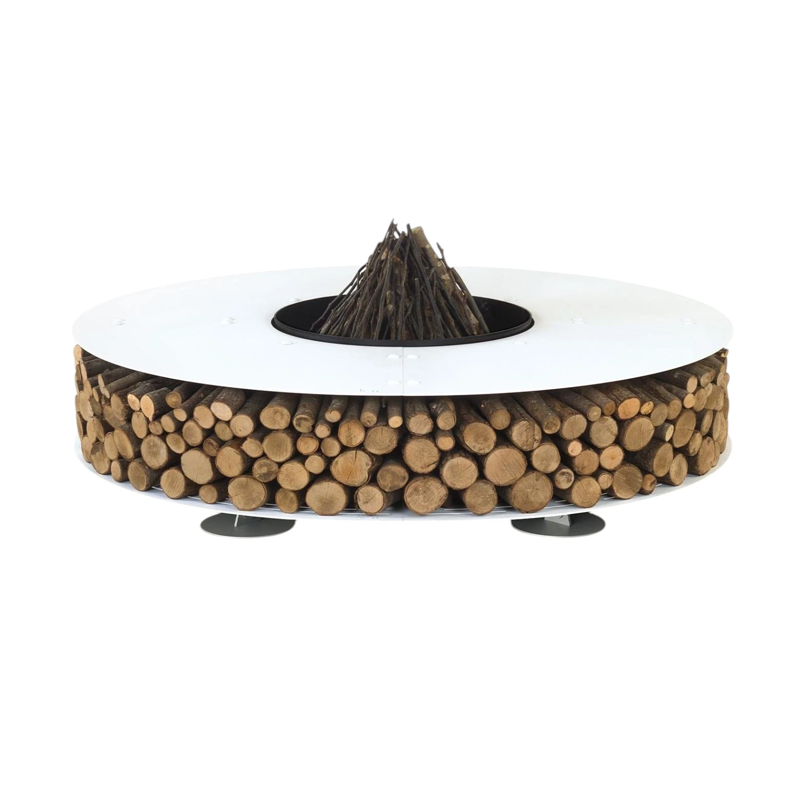 Zero Steel White Fire Pit