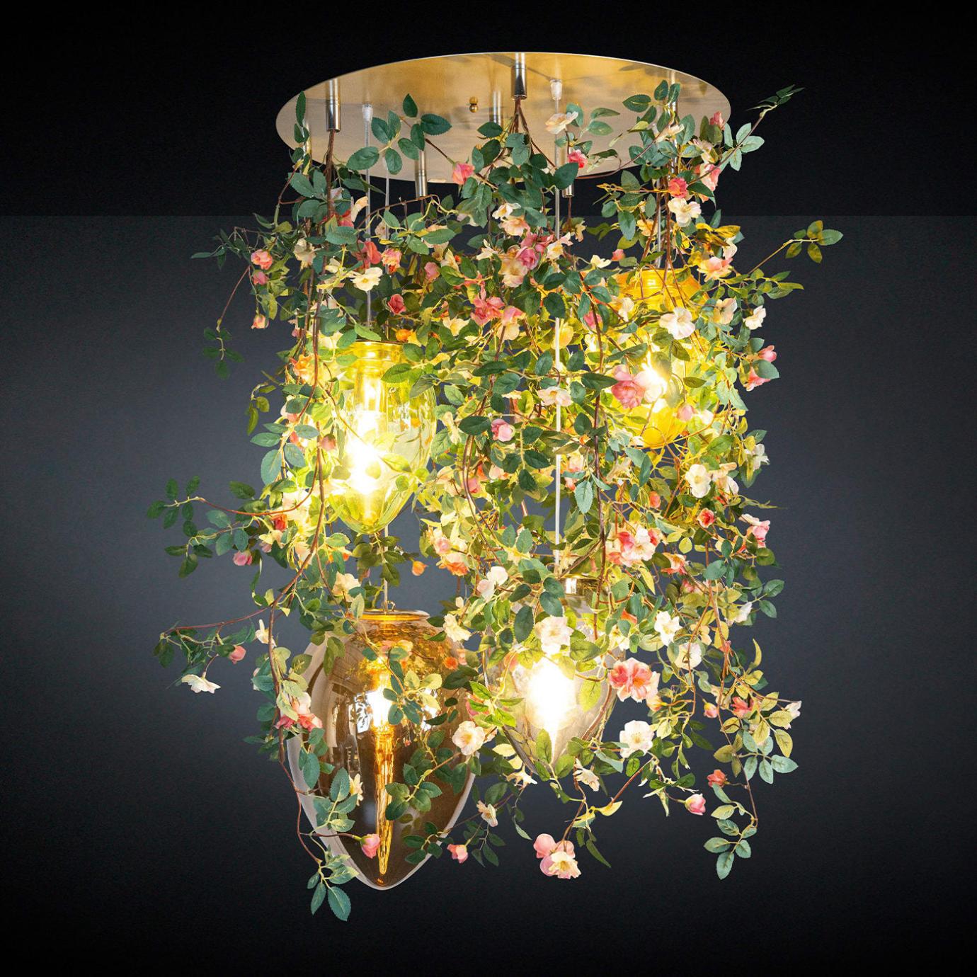 Rose Crystal Chandelier