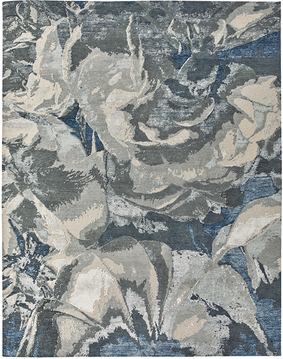 Designer Hand-Knotted Abstract Rug