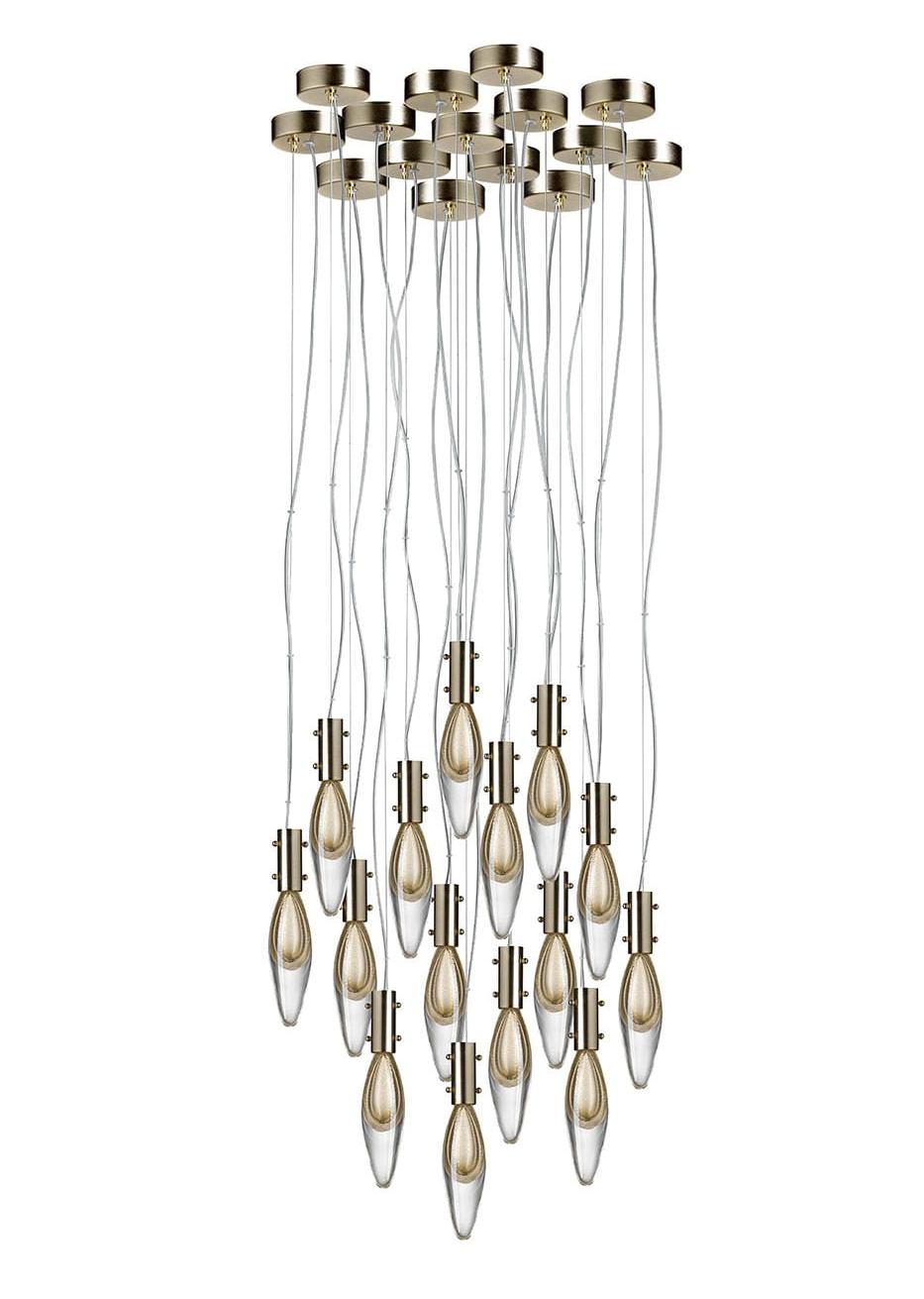 Venetian Glass Drops 15-Light Pendant