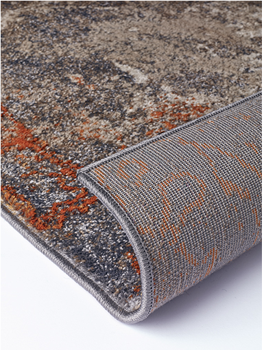 Abstract VIntage Grey / Gold Rug