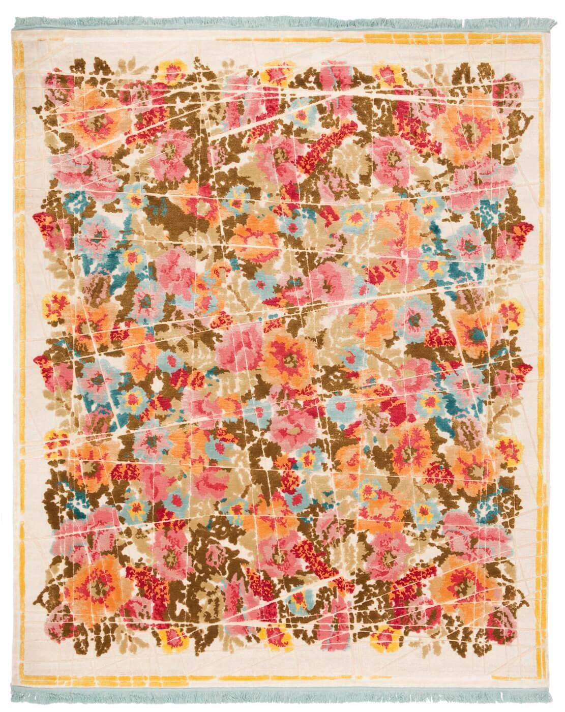 Scarlenka Allover Wrapped Cream Rug