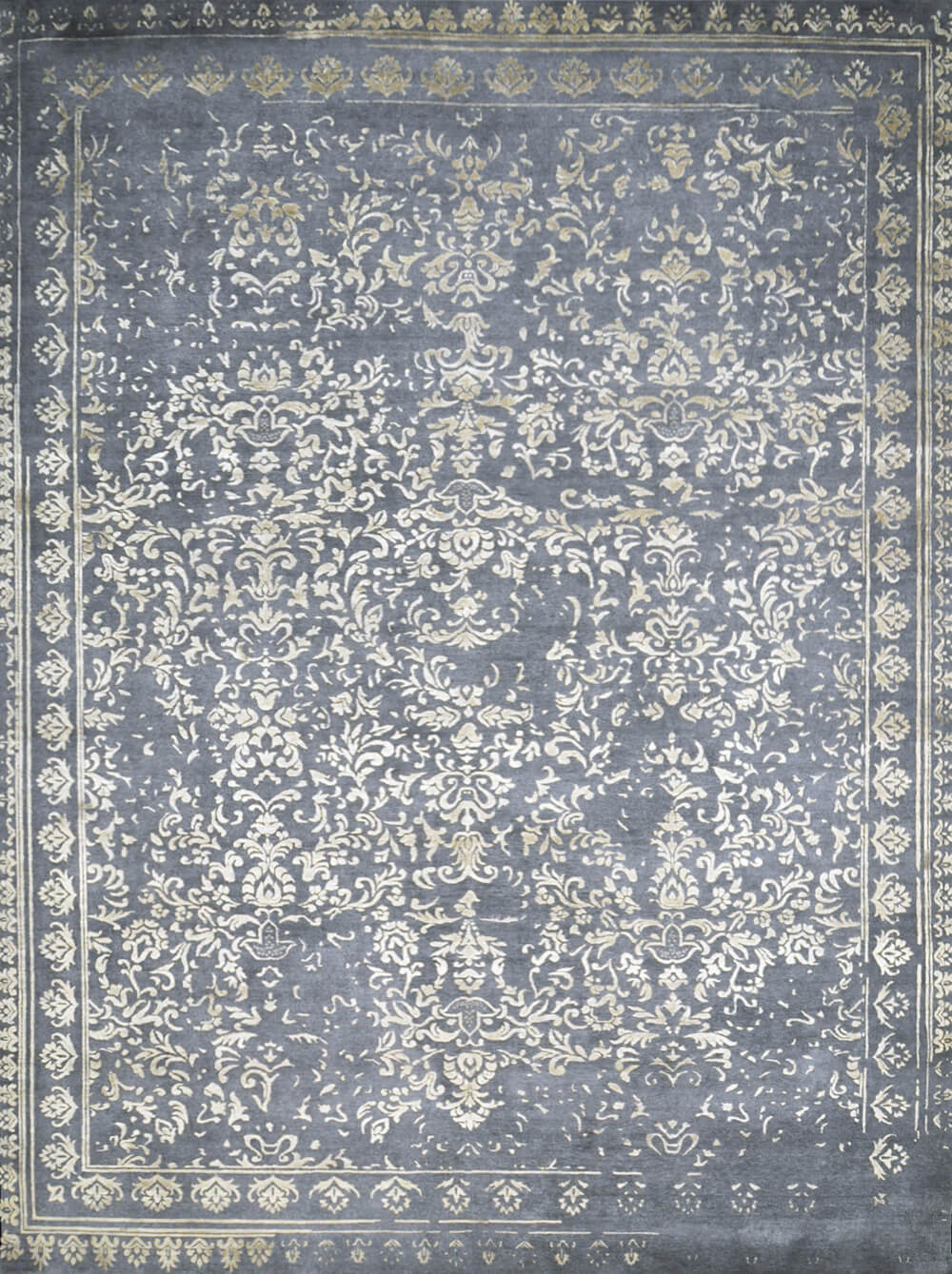 Kajal Dark Grey Rug ☞ Size: 210 x 210 cm