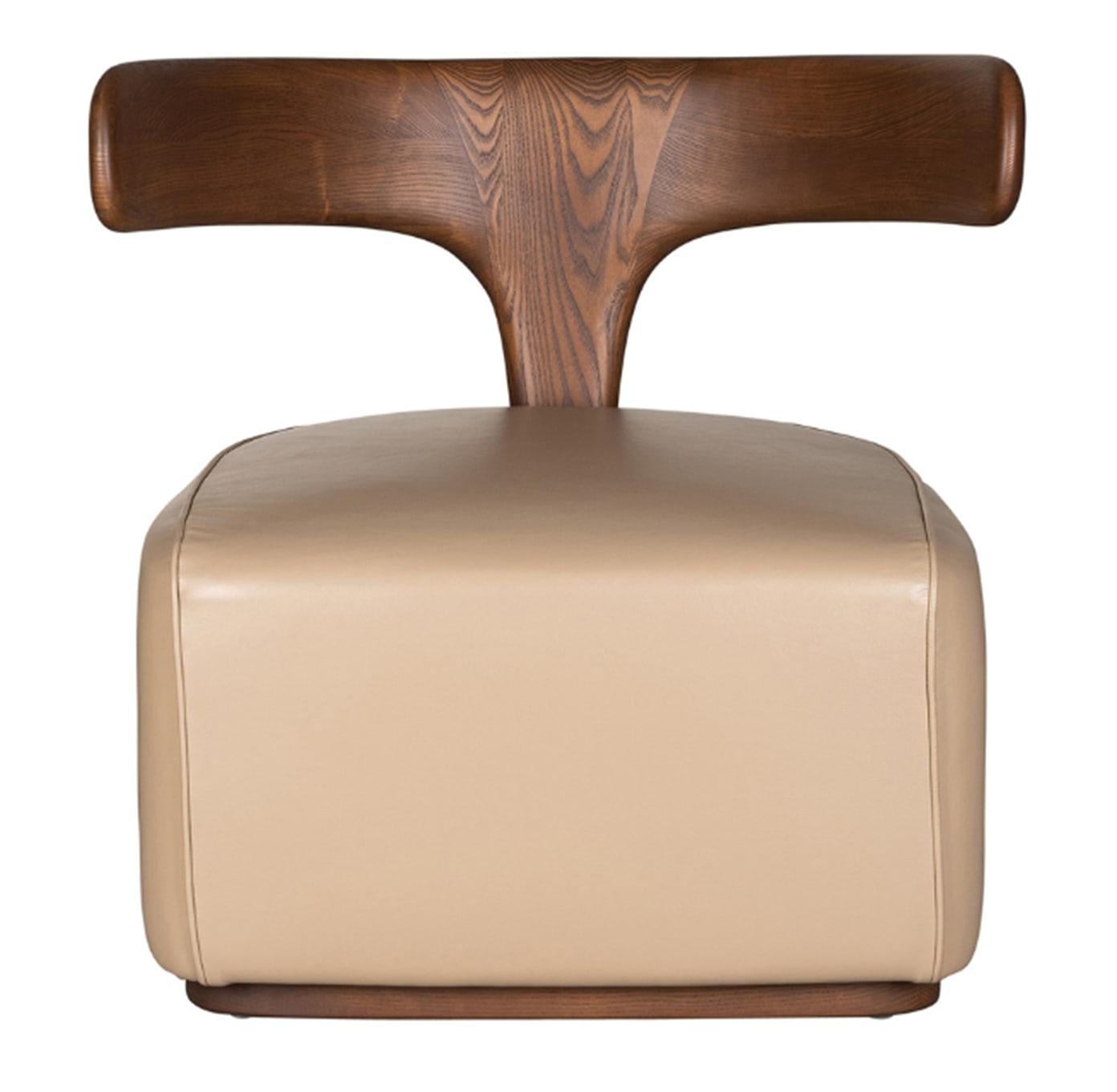 Moby Dick Beige Leather Armchair