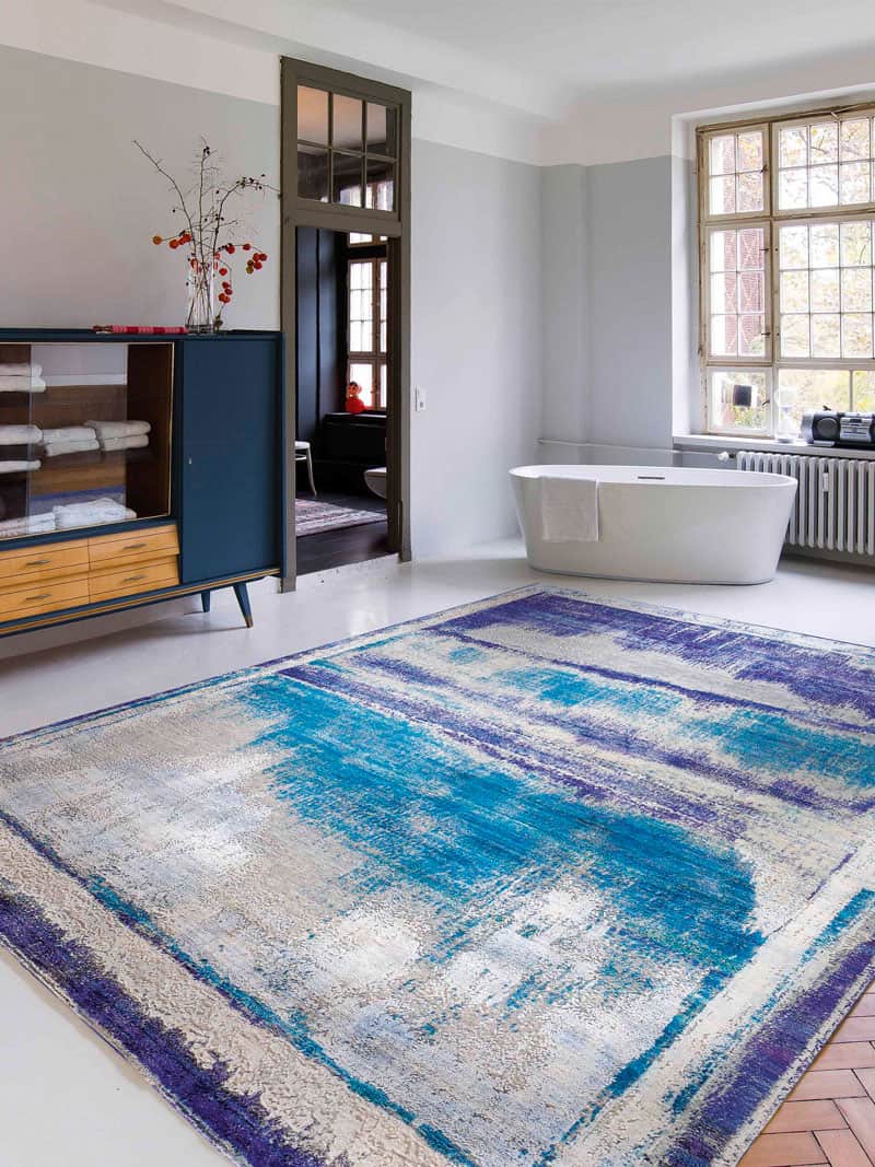 Blue Mix Handmade Luxury Rug