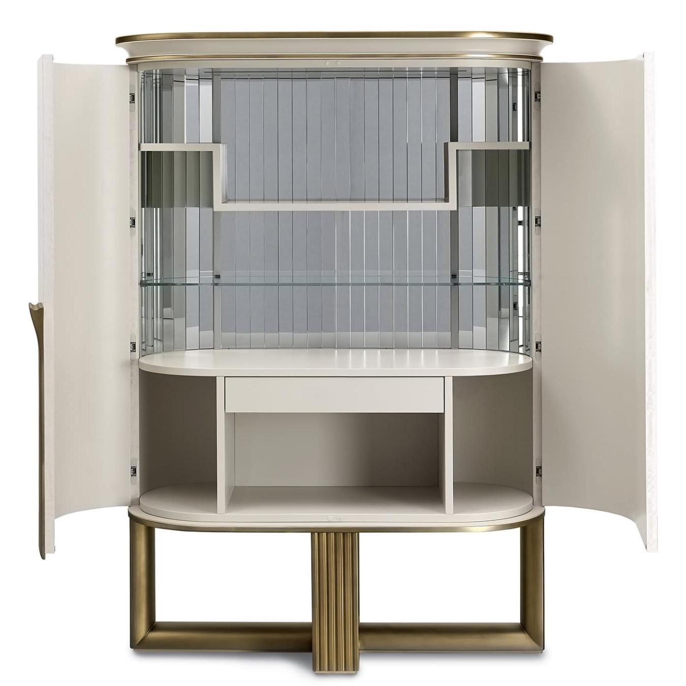 Oliver Gold Luxe Bar Cabinet