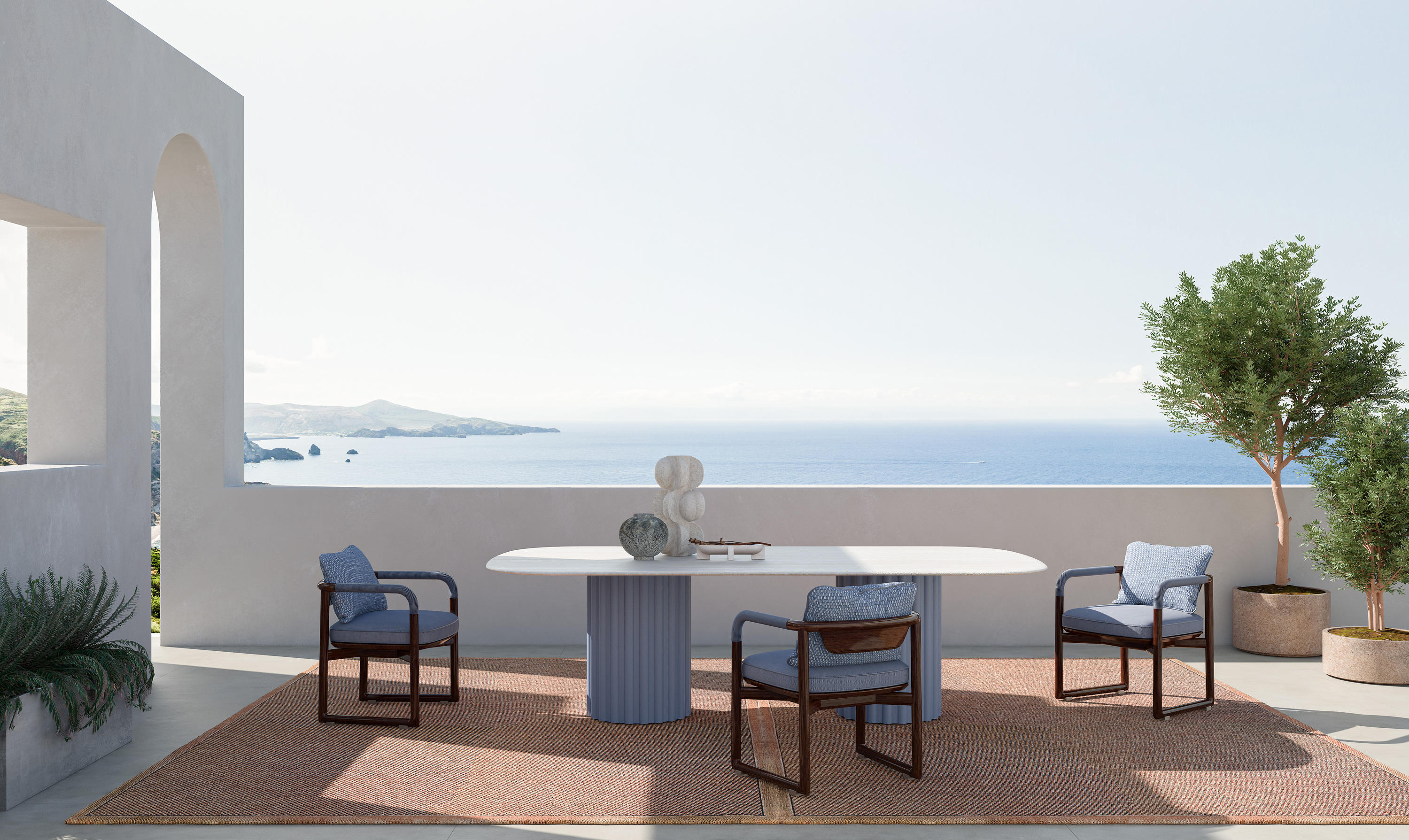 Pablo Elegant Outdoor Dining Table | Dimensions: W 220 x D 130 x H 75 cm