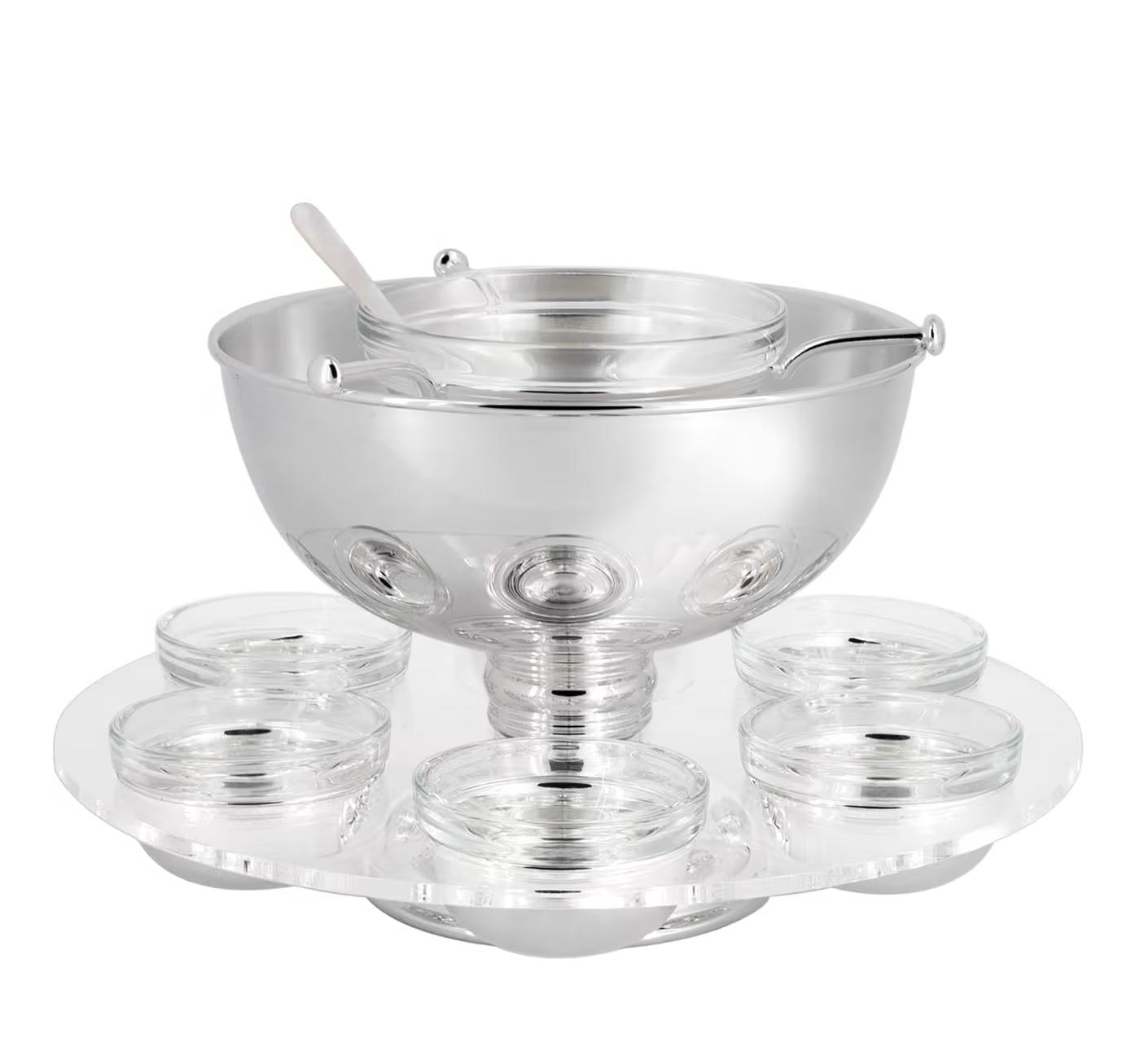 Luxury Silver Caviar Serving Set