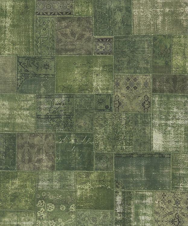 Green Patchwork Rug