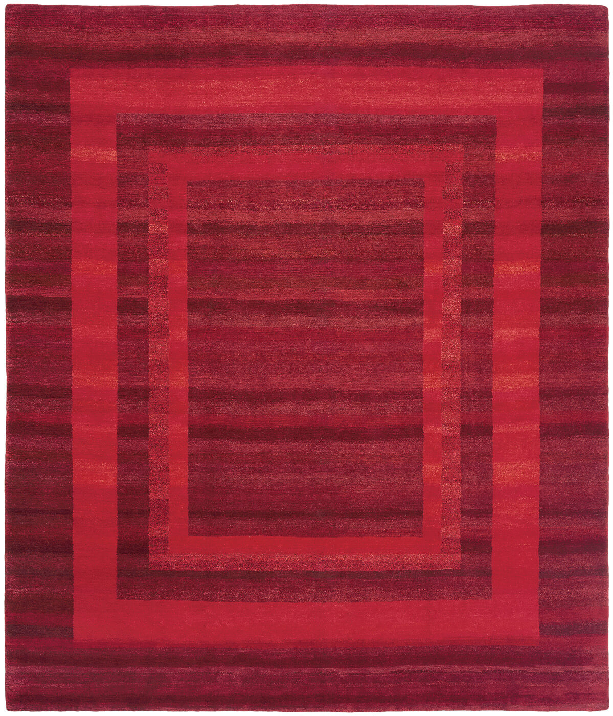 Gamba Triple Border Dark Red Rug