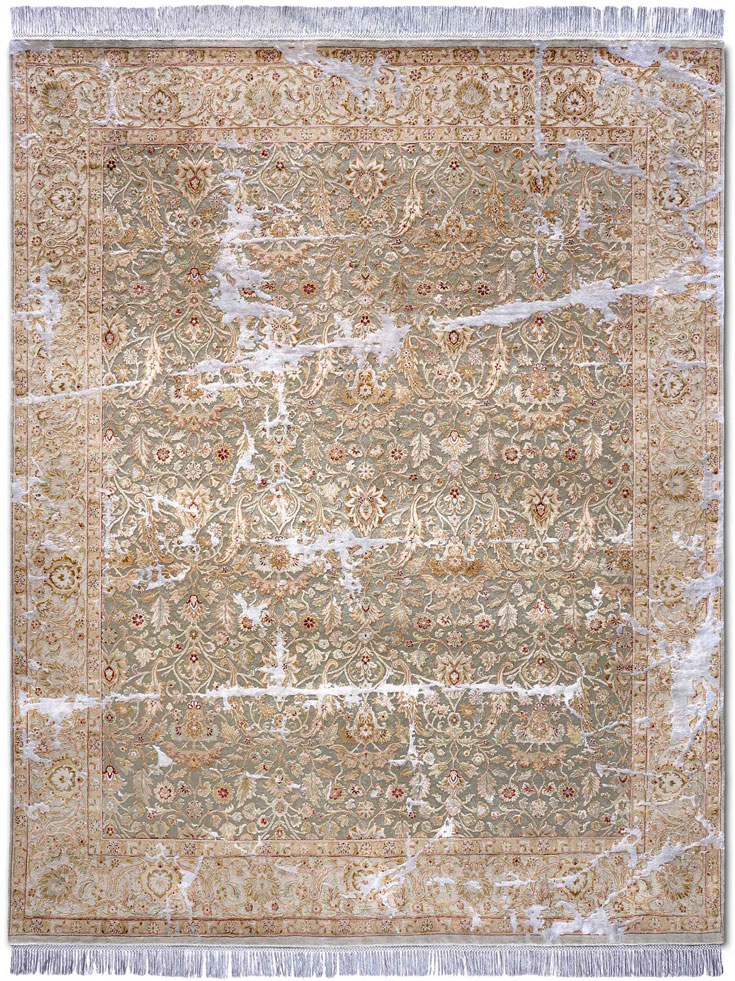 Cracks Handmade Luxury Rug ☞ Size: 274 x 365 cm