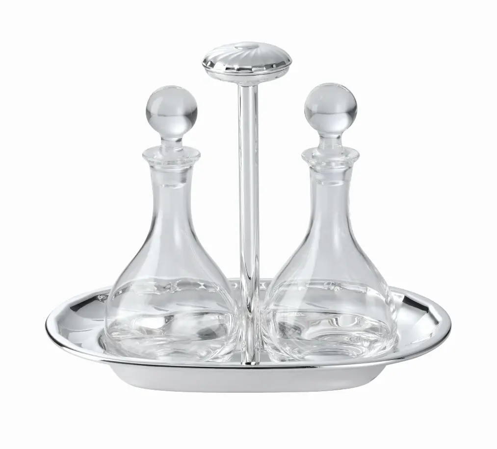 Silver Italian Oval Oil Cruet