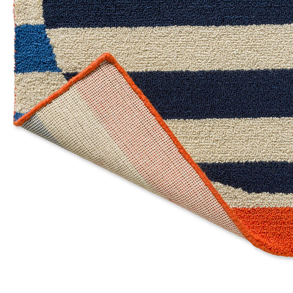 Stripy Stem Azure Outdoor Rug