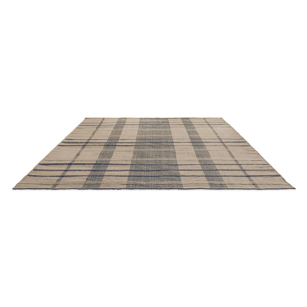 Zona Denim Check Outdoor Rug