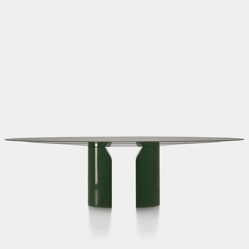 NVL Table | Structure: Matt Lacquered - Black | Tabletop: Matt Lacquered - Black