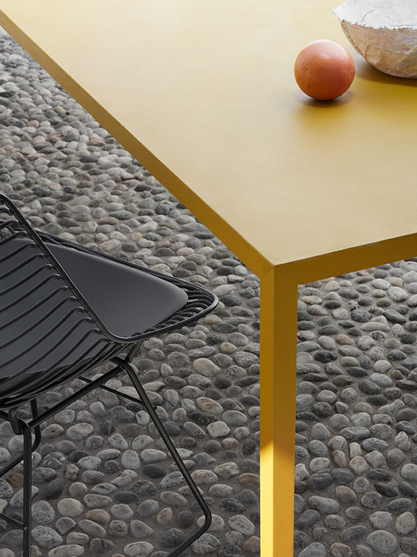 Tense Outdoor Table | Colour: Reconstructed Stone White Calce X131