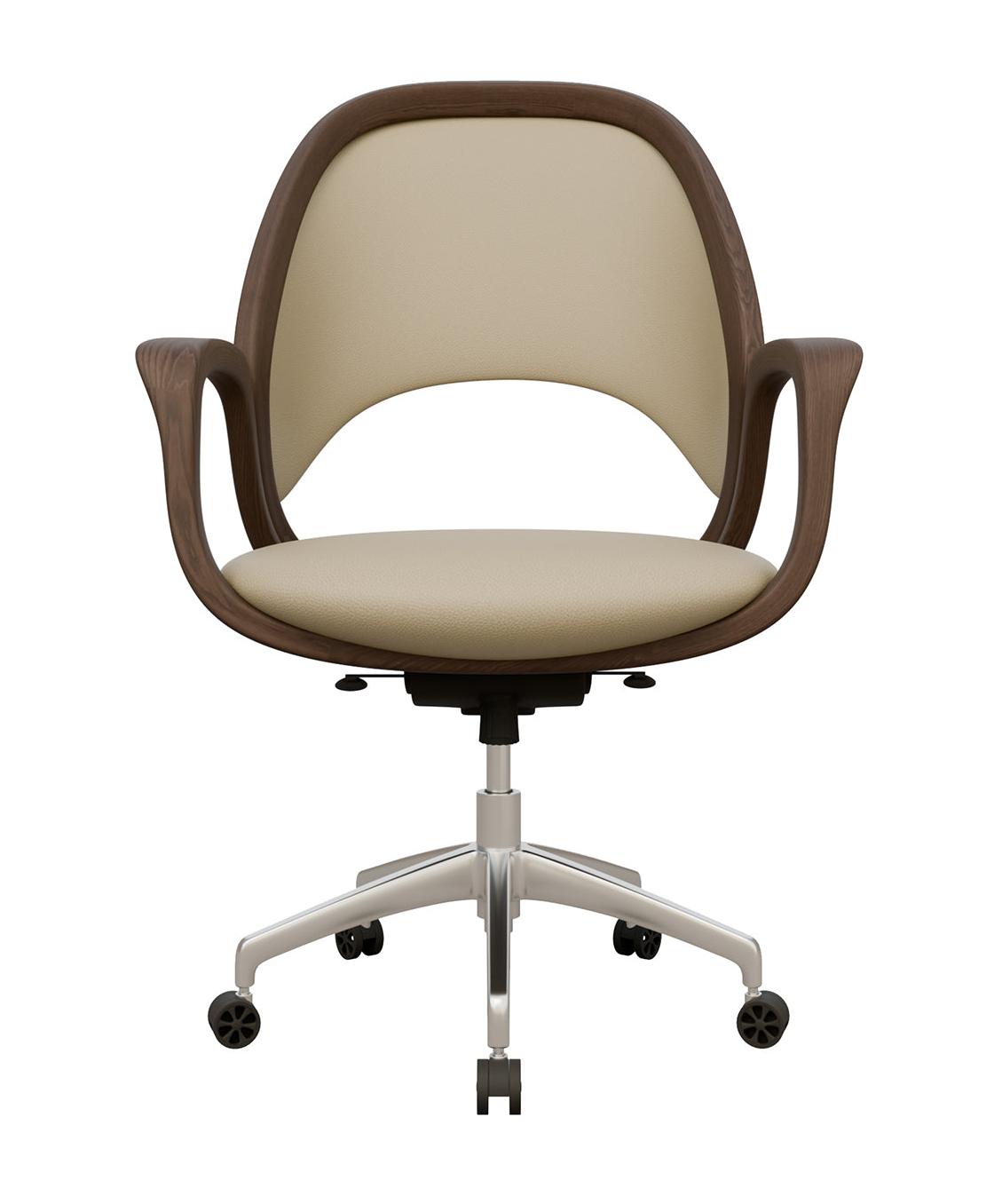 Agatha Beige Swivel Chair