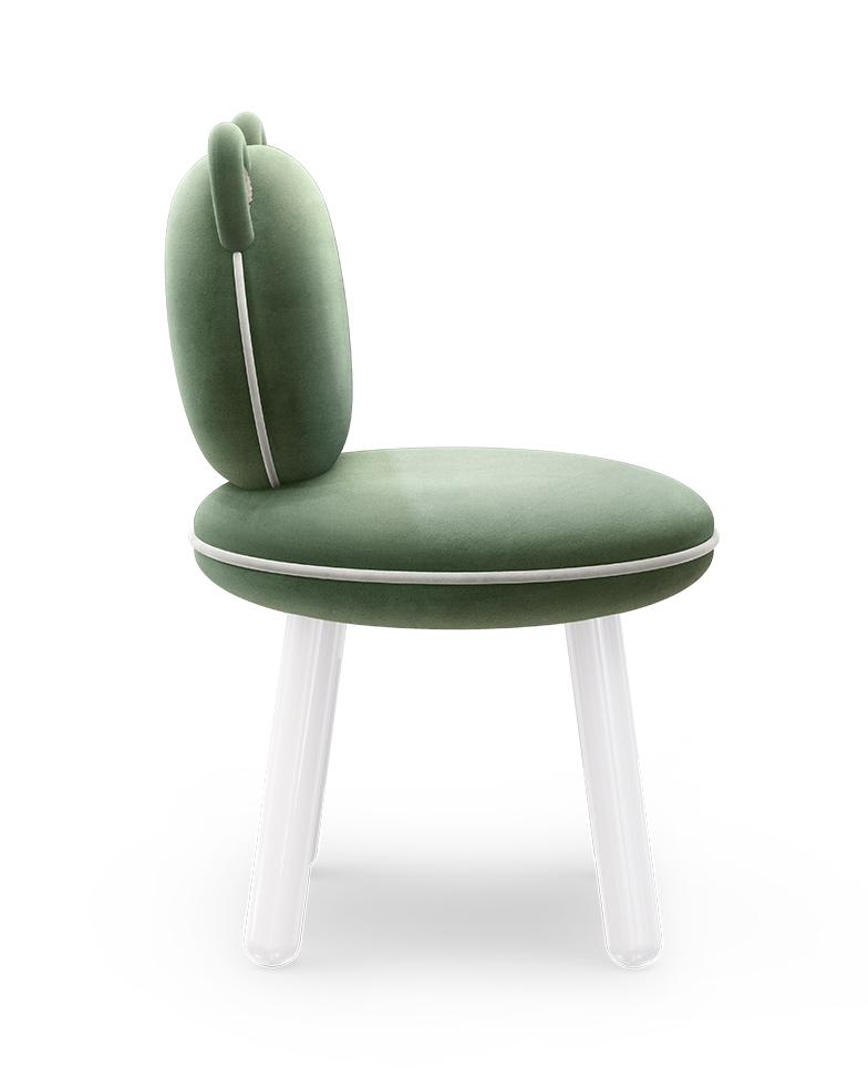 Fluffy Green Bear Children's Chair
