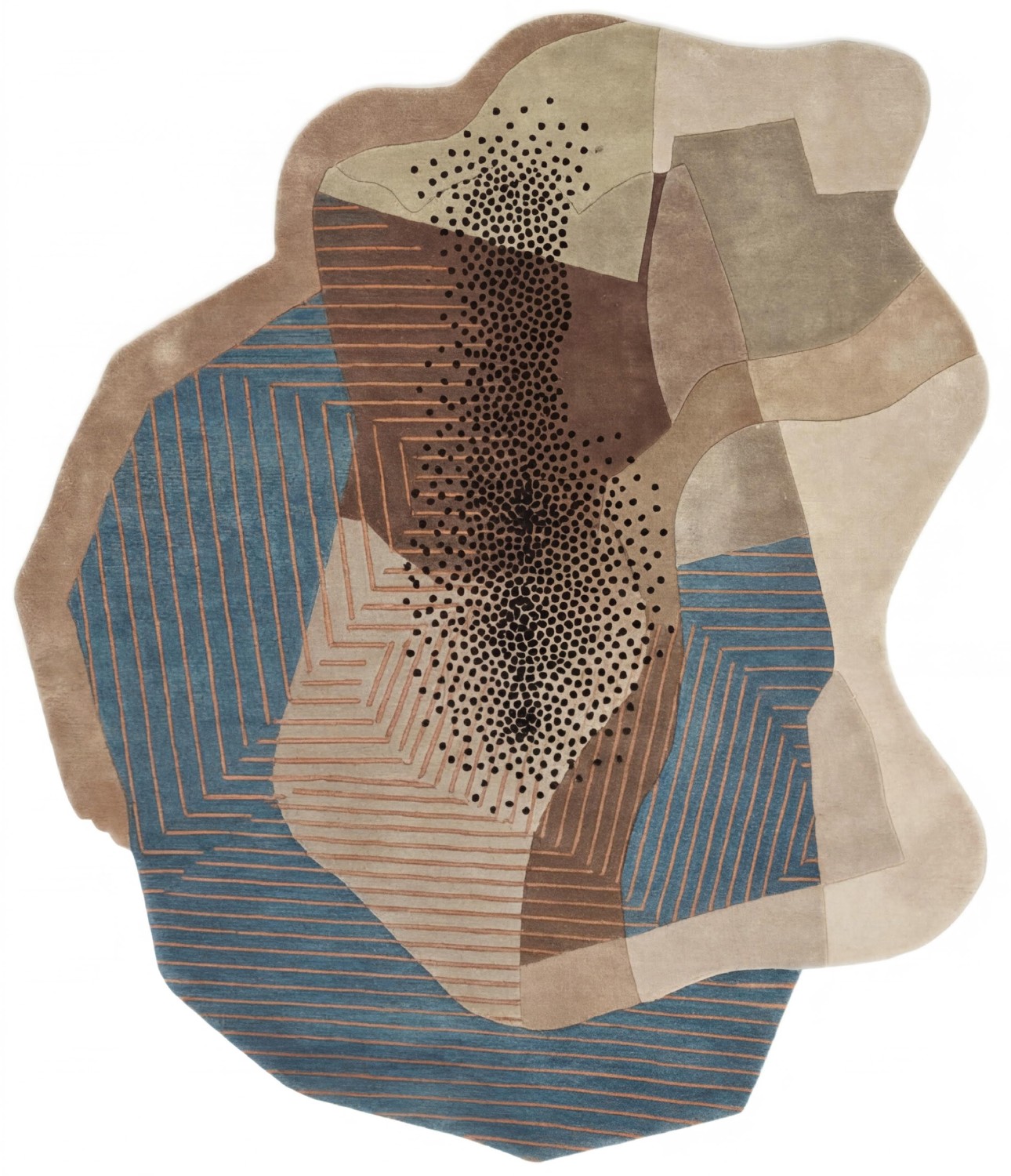 Textured Figure Cut Rug