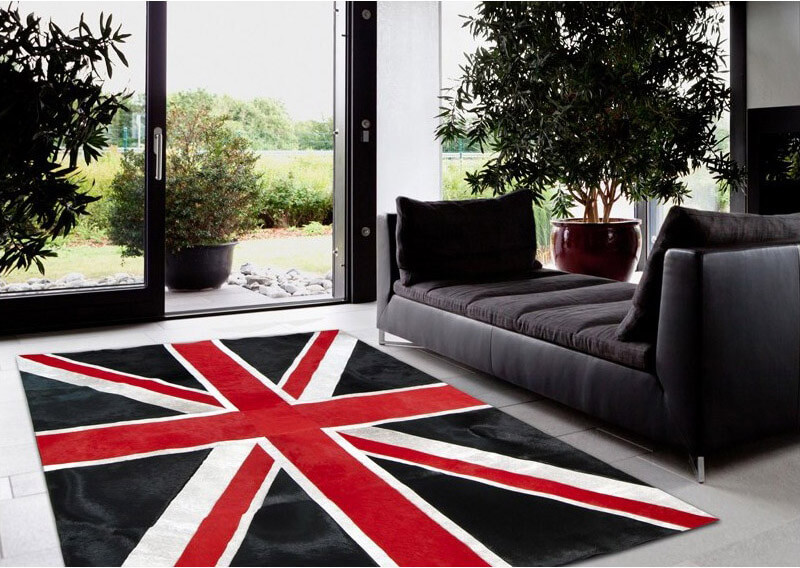 Union Jack col.1 Cowhide Rug