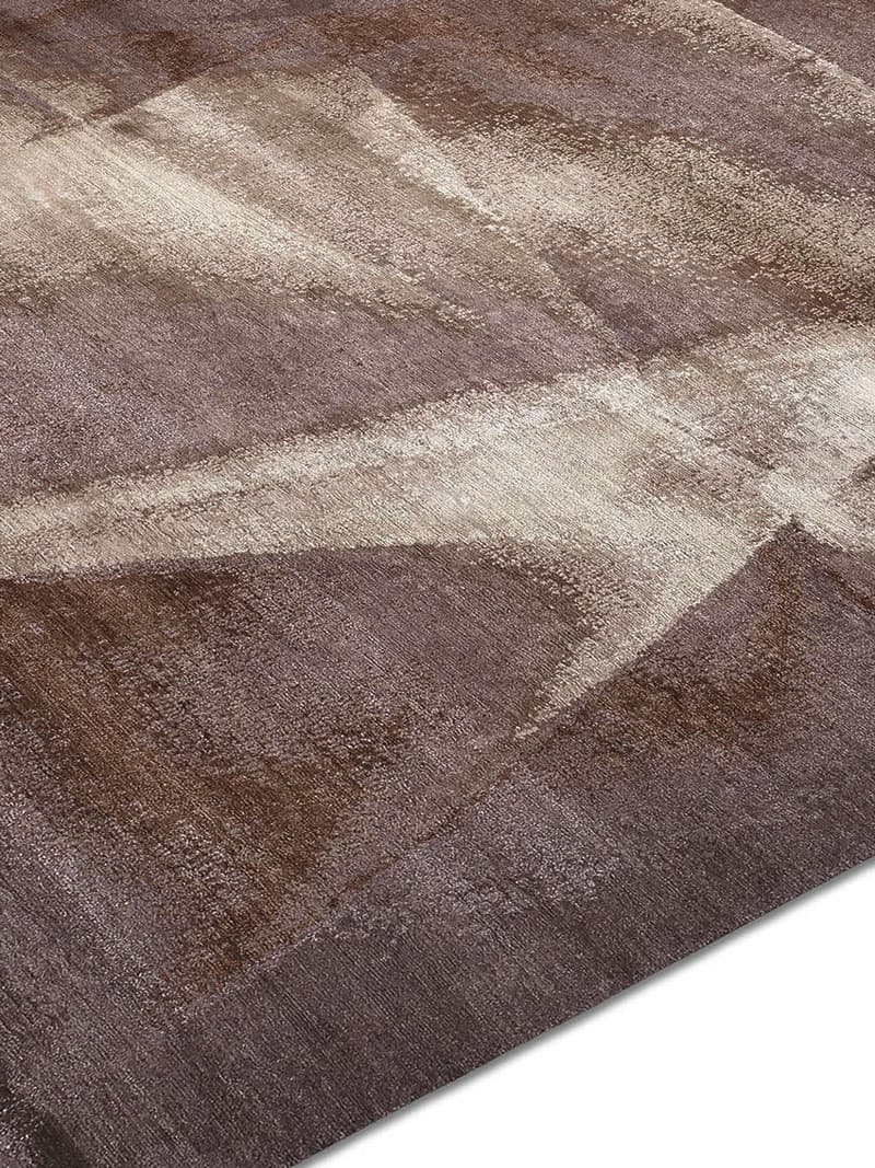 Brown Olive Luxury Hand-Knotted Rug