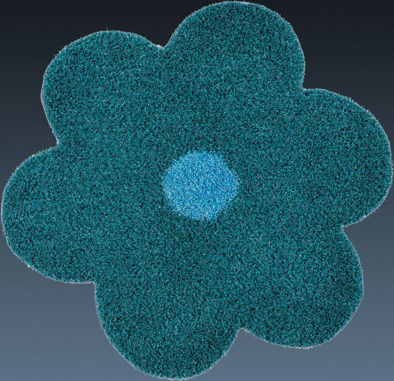 Daisy Kids Turquoise Rug