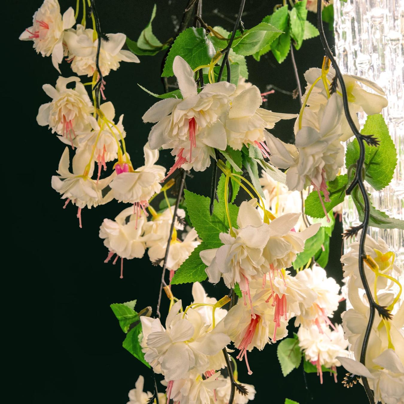 White Cascade Square Chandelier