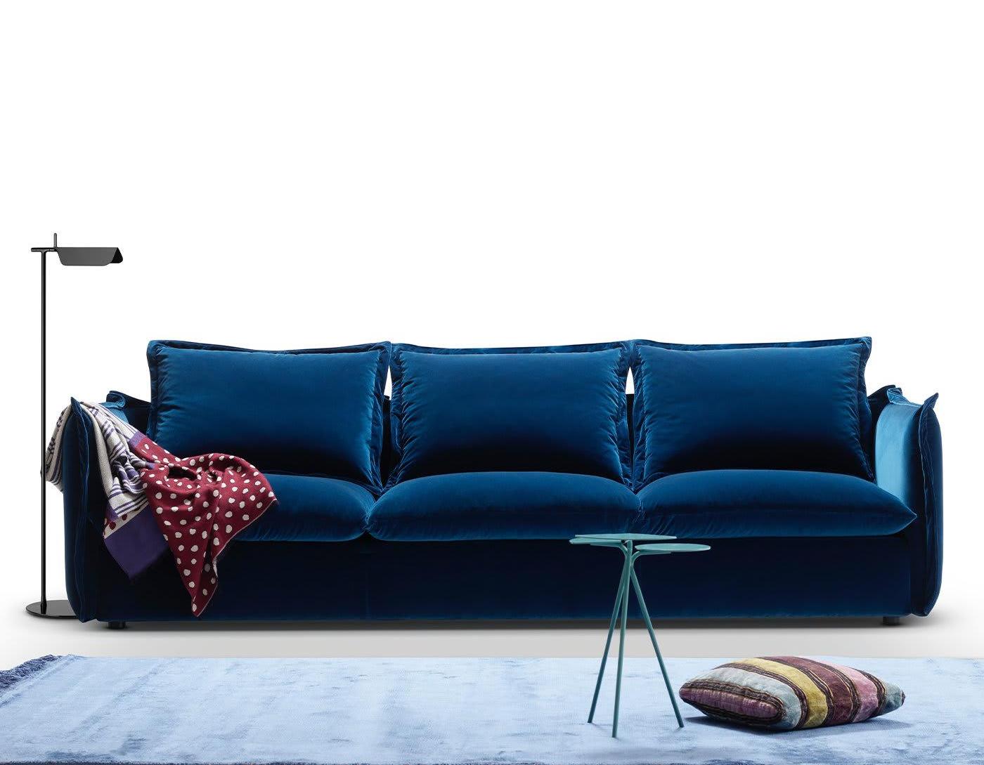 Knit Dark Blue Luxury Sofa