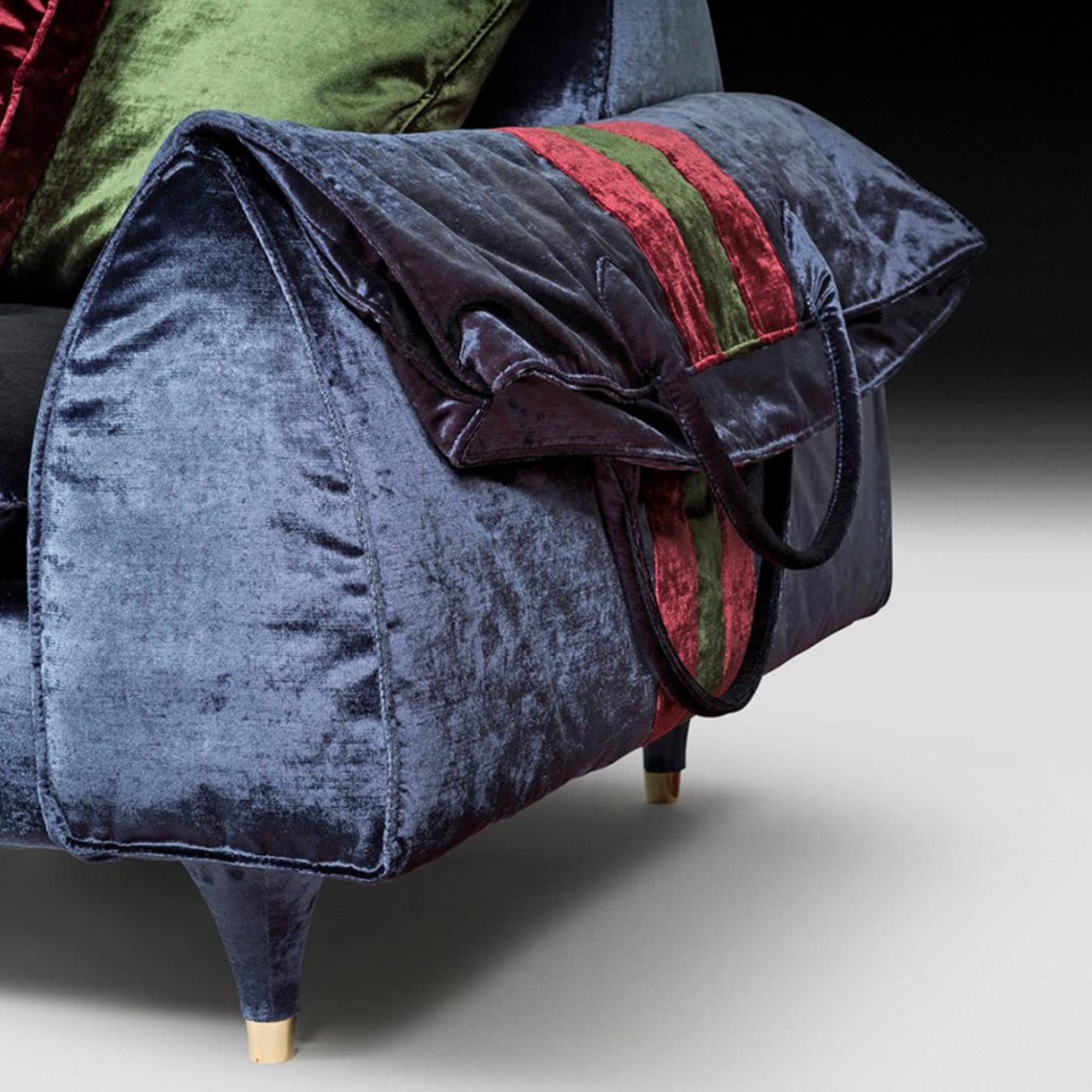 Eve Bag Sofa in Navy Fabric
