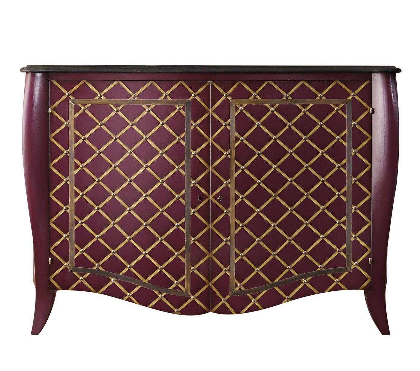 Purple and Yellow Finish Sideboard