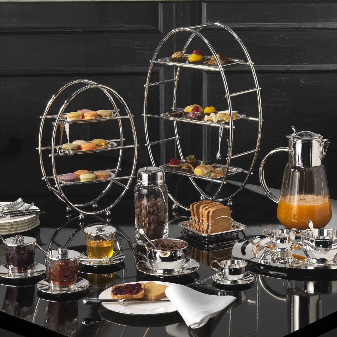 Silver Dual Jam Serving Set with Tray - 1
