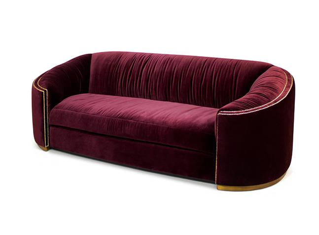 Premium Red Curved Sofa