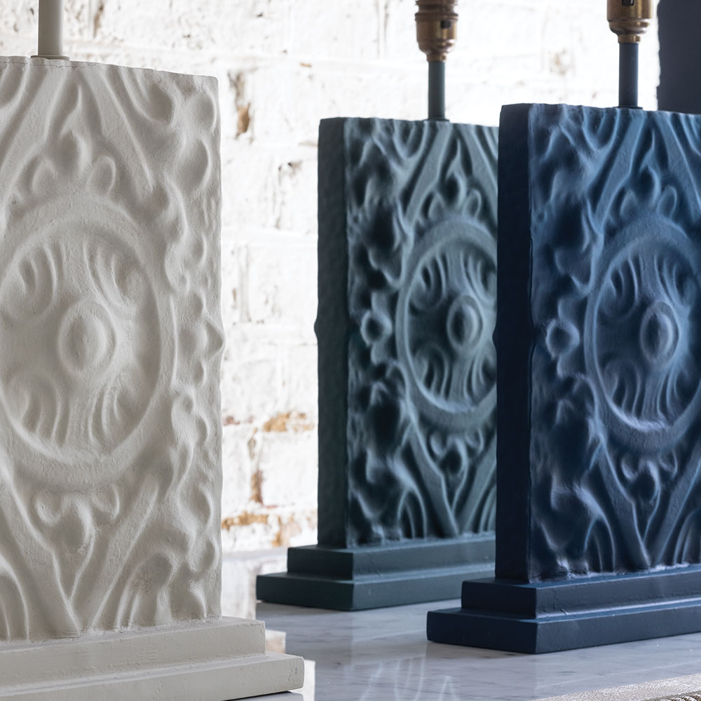 Piastrella Table Lamp in Chalk