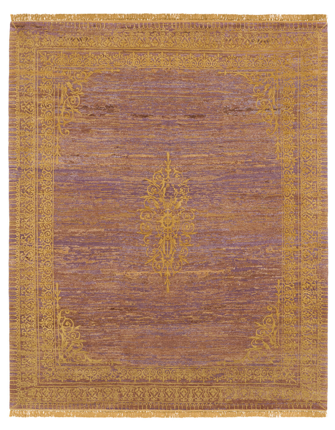 Ravenna Radi Little Rocked Purple Beige Rug