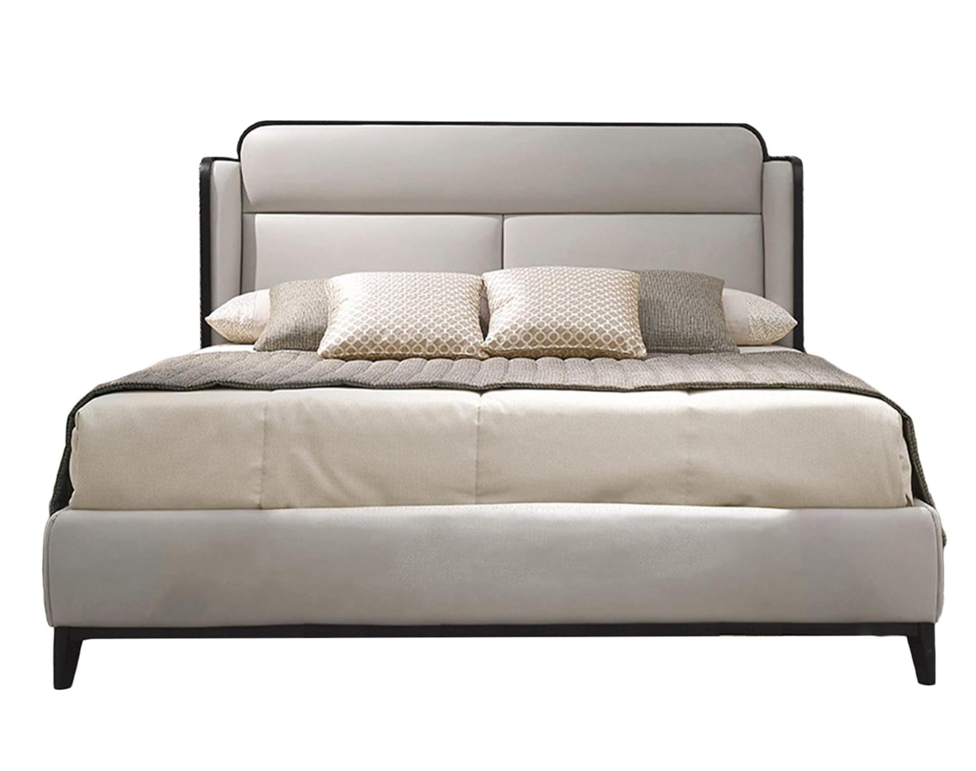 Dilan Italian Beige Luxury Bed | Mattress Size: 200 x 200 cm