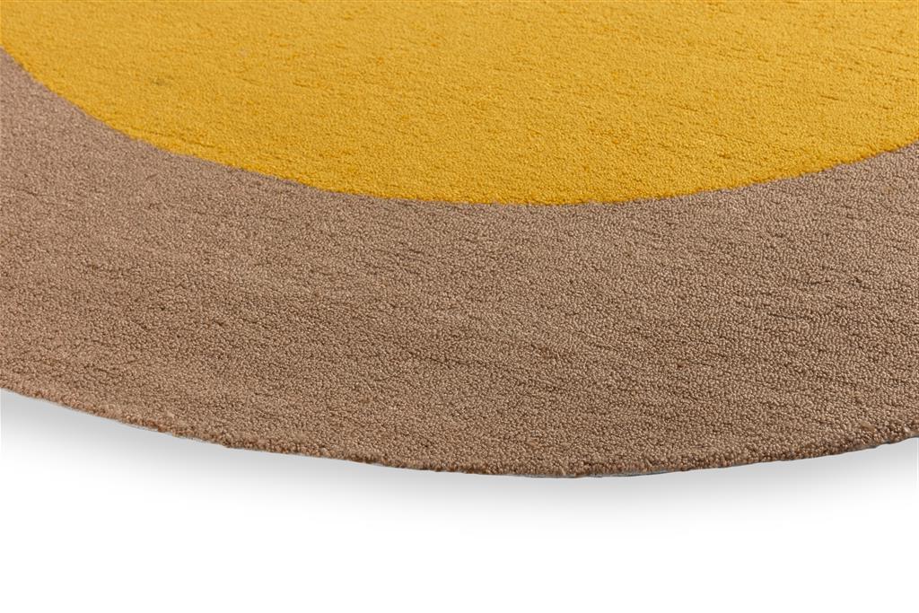 Festival Round Yellow Outdoor Rug