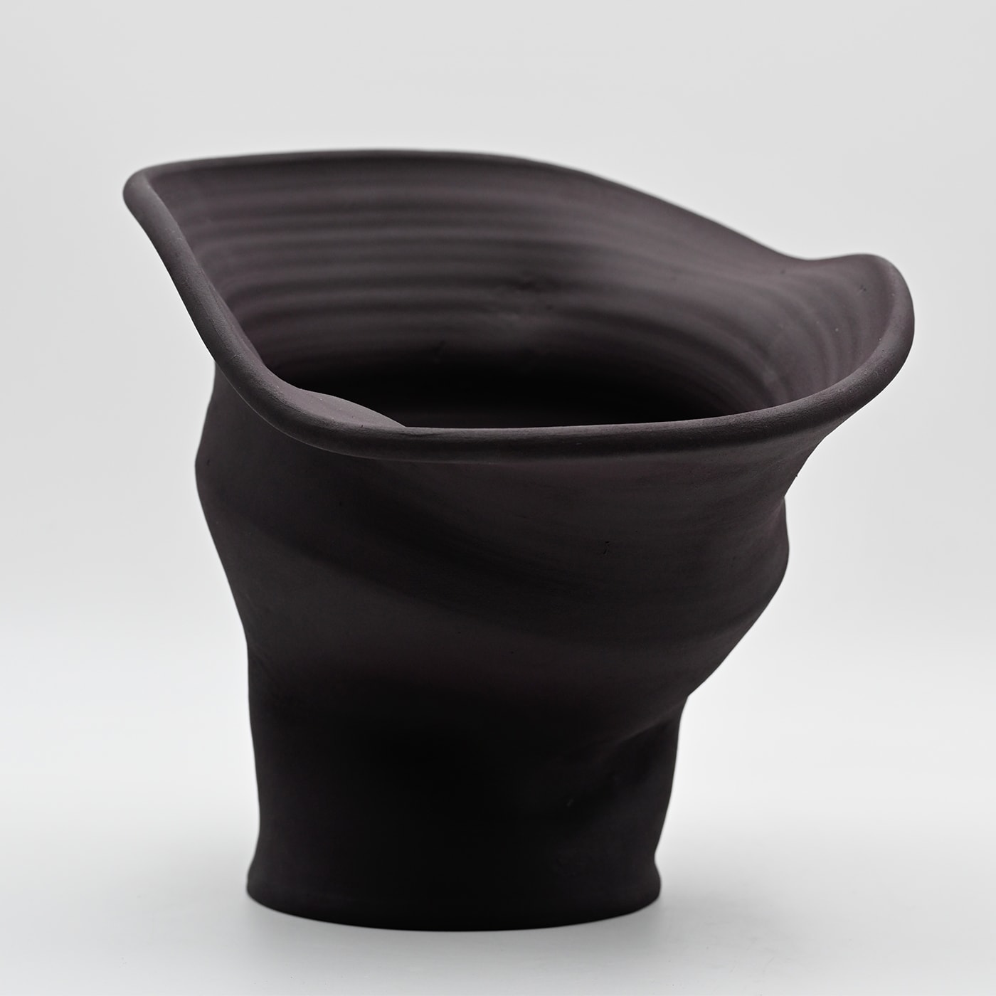 Dark Elegance Handmade Vase from Italy