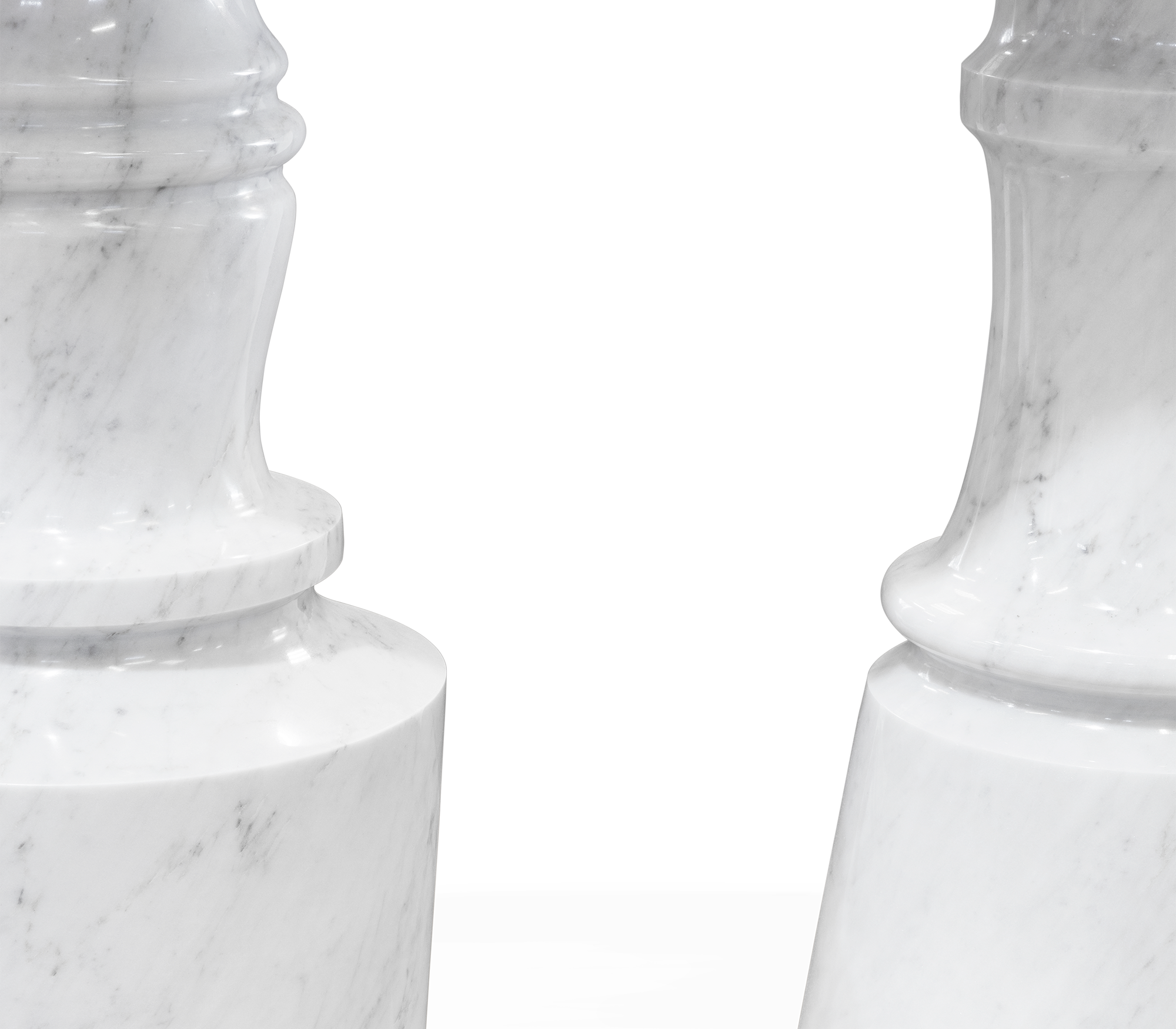 Obsidian Carrara Marble Console