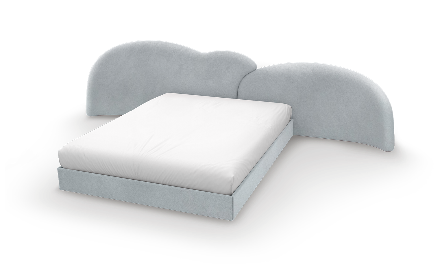 Fluffy Sky 2 Grey Children's Bed