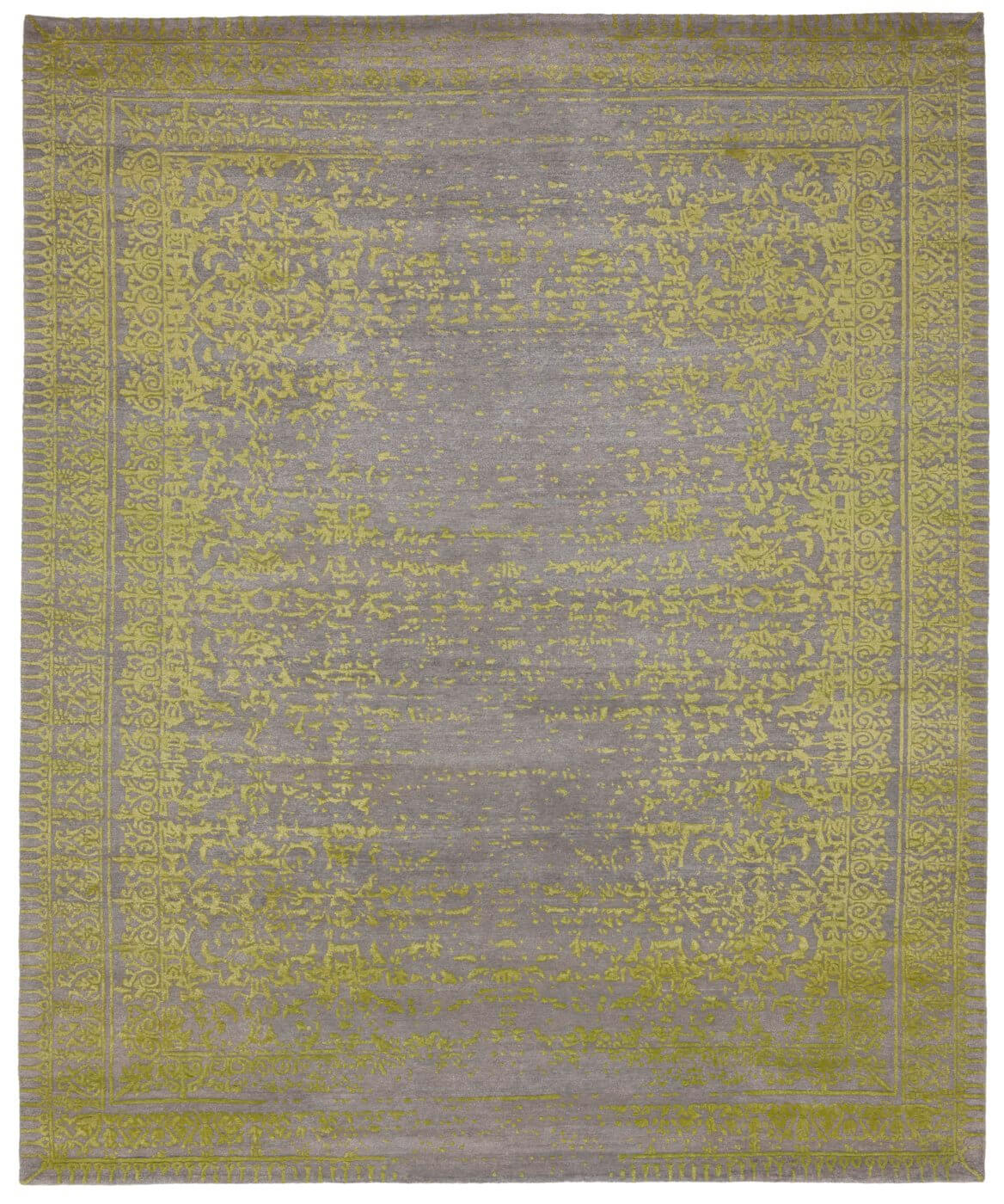 Ferrara Stomped Reverse Grey Yellow Rug