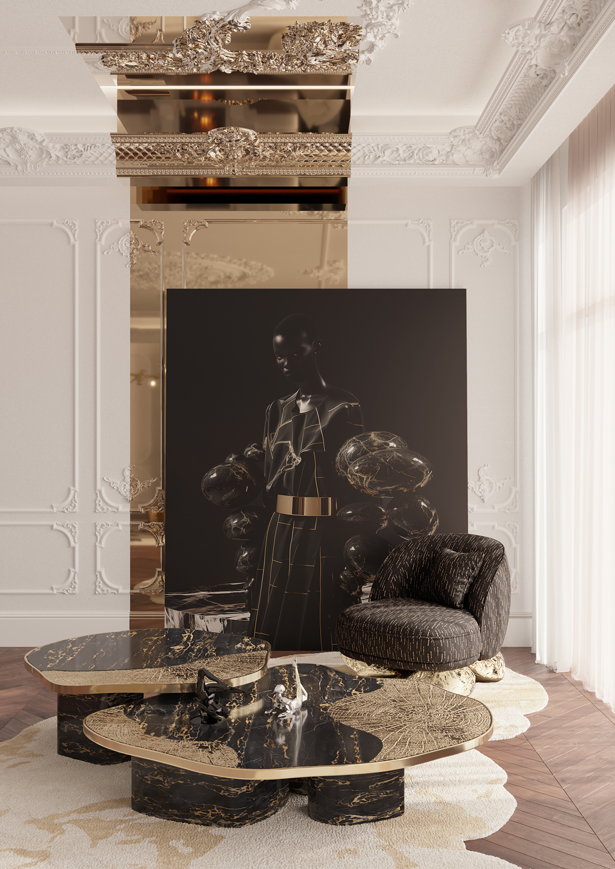 Black Luxe Armchair