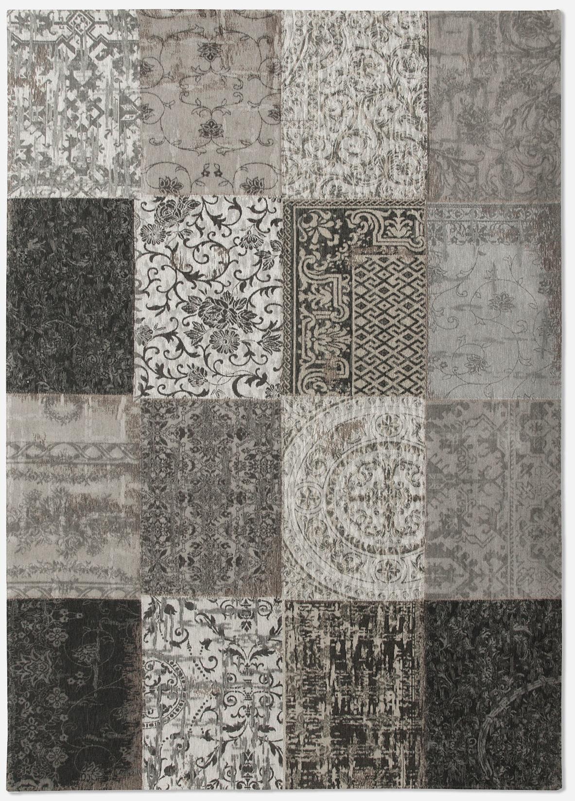 Patchwork Rug Multi Black & White 8101