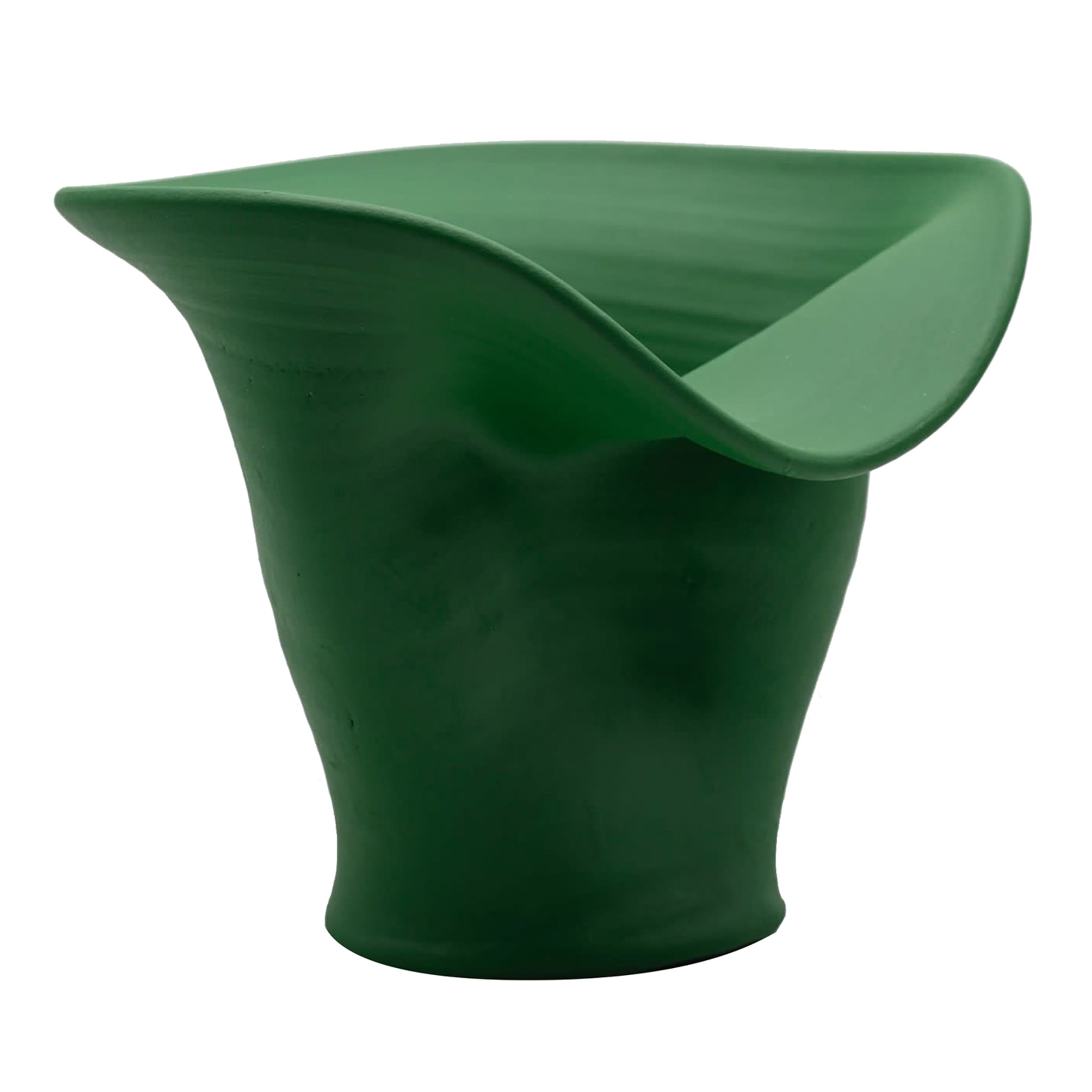 Artisan Vibrance Green Sculpted Vase